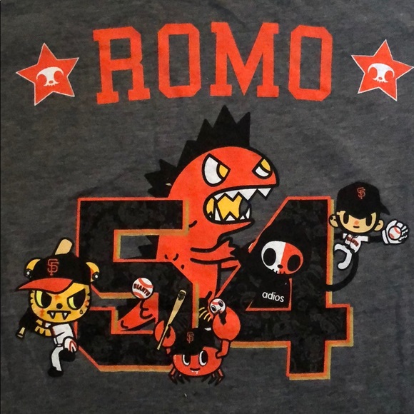 TOKIDOKI SAN FRANCISCO GIANTS MEN T SHIRT BASEBALL TEAM SERGIO ROMO MLB TULTEX M - Picture 16 of 16